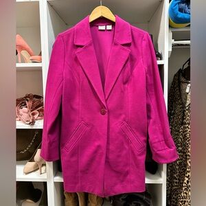 NWOT Chico’s fuchsia coat size 1